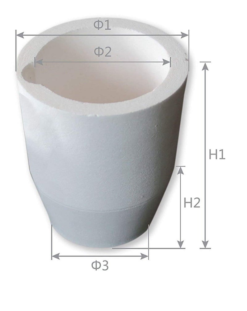 OTOOLWORLD Ceramic Melting Crucible Cup Furnace Melting Casting Refining Gold Silver Copper Casting Cup 750g - Image 3
